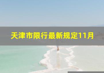 天津市限行最新规定11月