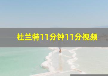 杜兰特11分钟11分视频